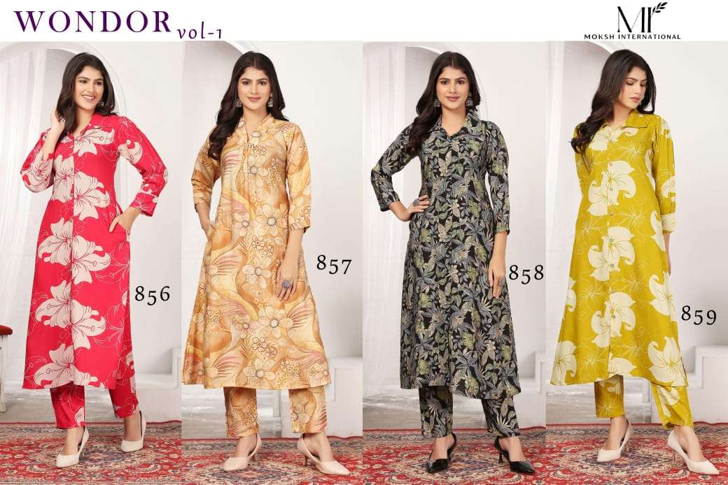MOKSH INTERNATIONAL WONDOR Rayon Printed Co-Ord Set