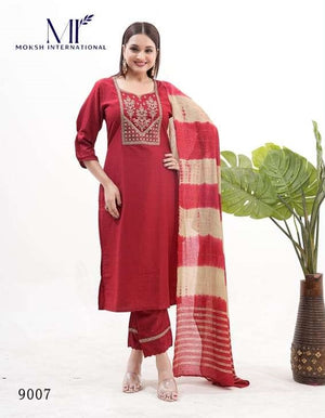 Moksh International Yara Vol-01 Vichitra Silk Embroidery Salwar Suit Set