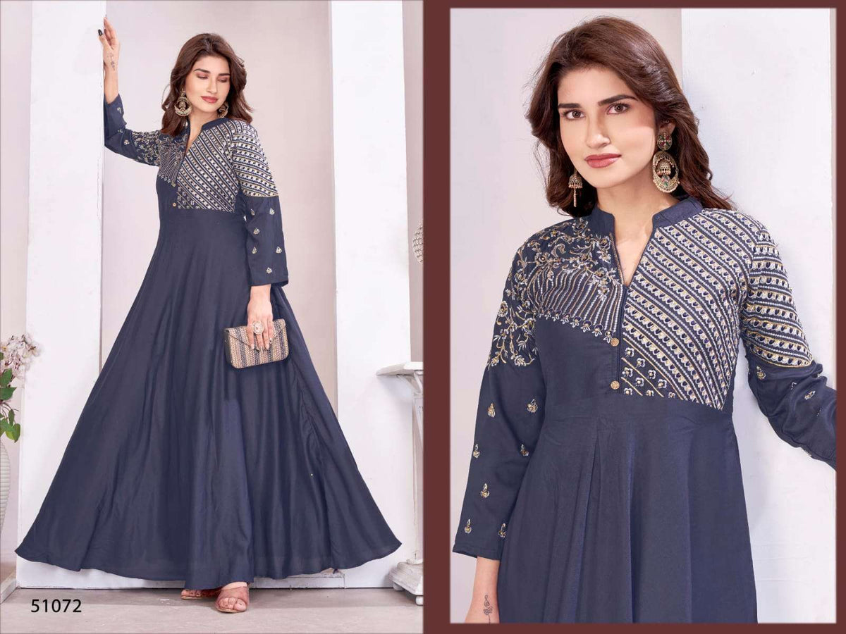 Moksh International Yashvi Vol-2 Muslin Printed Gown