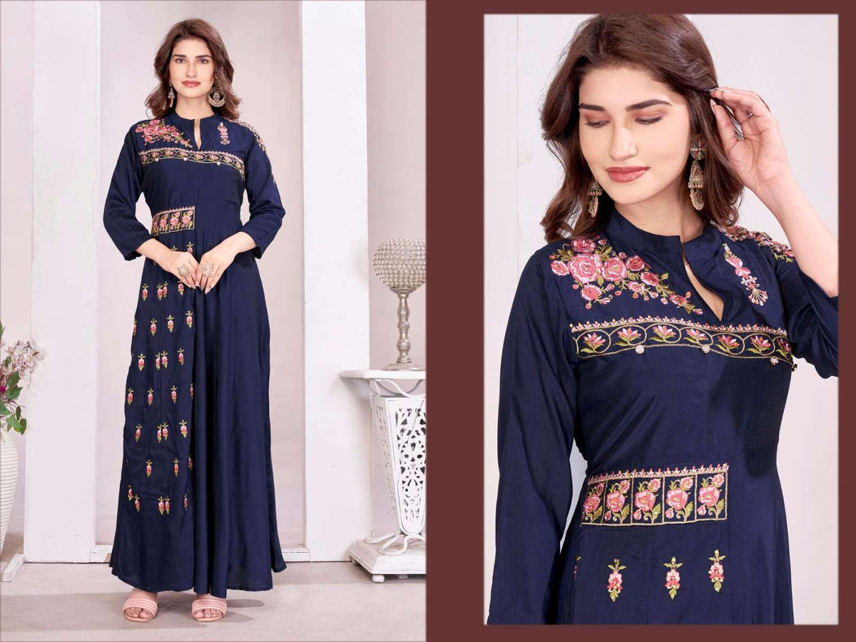 Moksh International Yashvi Vol-2 Muslin Printed Gown