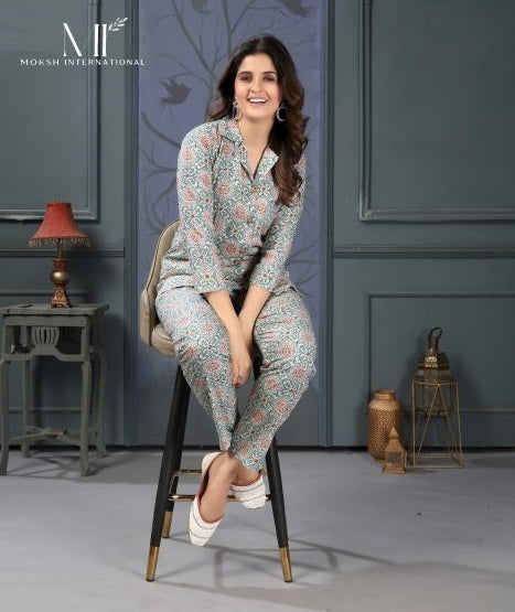 Moksh Lotus D No. 846 Premium Rayon Printed Co-Ord Set