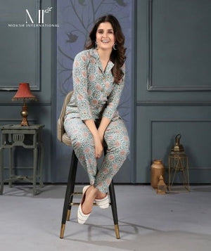 Moksh Lotus D No. 846 Premium Rayon Printed Co-Ord Set - Amrah Wholesale