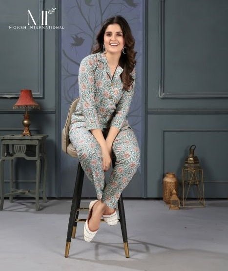 Moksh Lotus D No. 846 Premium Rayon Printed Co-Ord Set - Amrah Wholesale