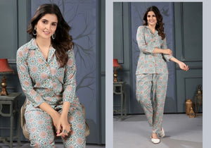 Moksh Lotus D No. 846 Premium Rayon Printed Co-Ord Set - Amrah Wholesale