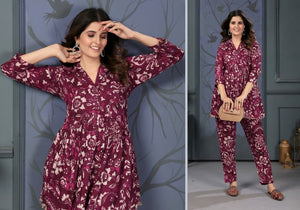 Moksh Lotus D No. 847 Premium Rayon Printed Co-Ord Set - Amrah Wholesale