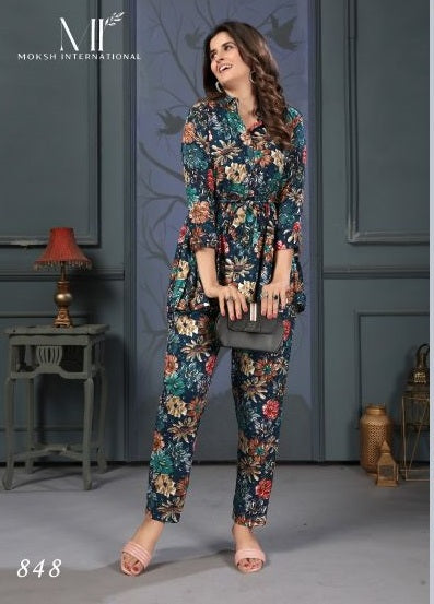 Moksh Lotus D No. 848 Premium Rayon Printed Co-Ord Set