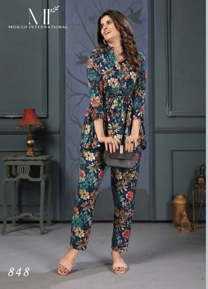 Moksh Lotus D No. 848 Premium Rayon Printed Co-Ord Set - Amrah Wholesale