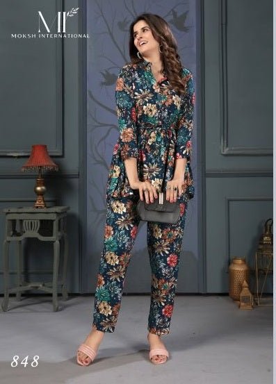 Moksh Lotus D No. 848 Premium Rayon Printed Co-Ord Set - Amrah Wholesale
