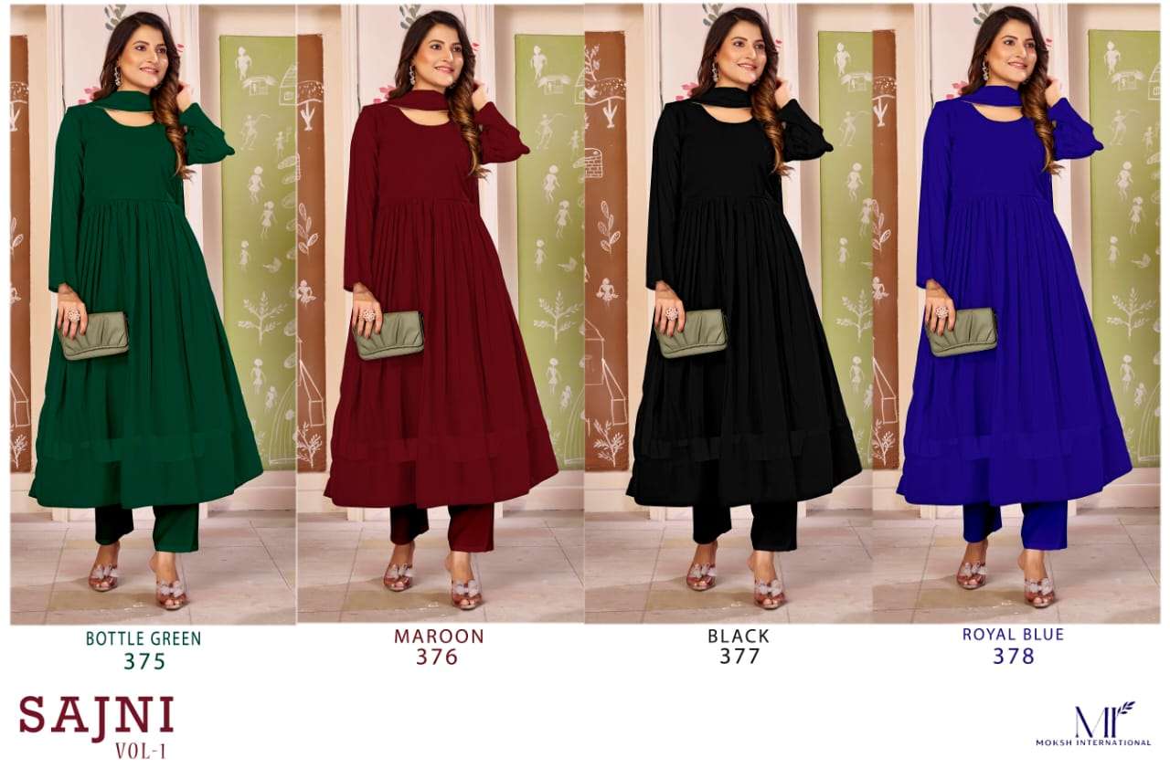 Moksh International Sajni Vol-1 Georgette Anarkali Gown