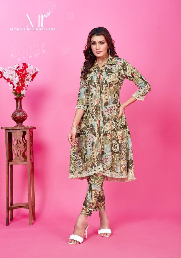 Moksh Wow D No 813 Rayon Co Ord Set