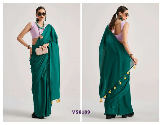 Mono.Poley Hues & Flow Viscose Mul Designer Printed Saree - Amrah Wholesale