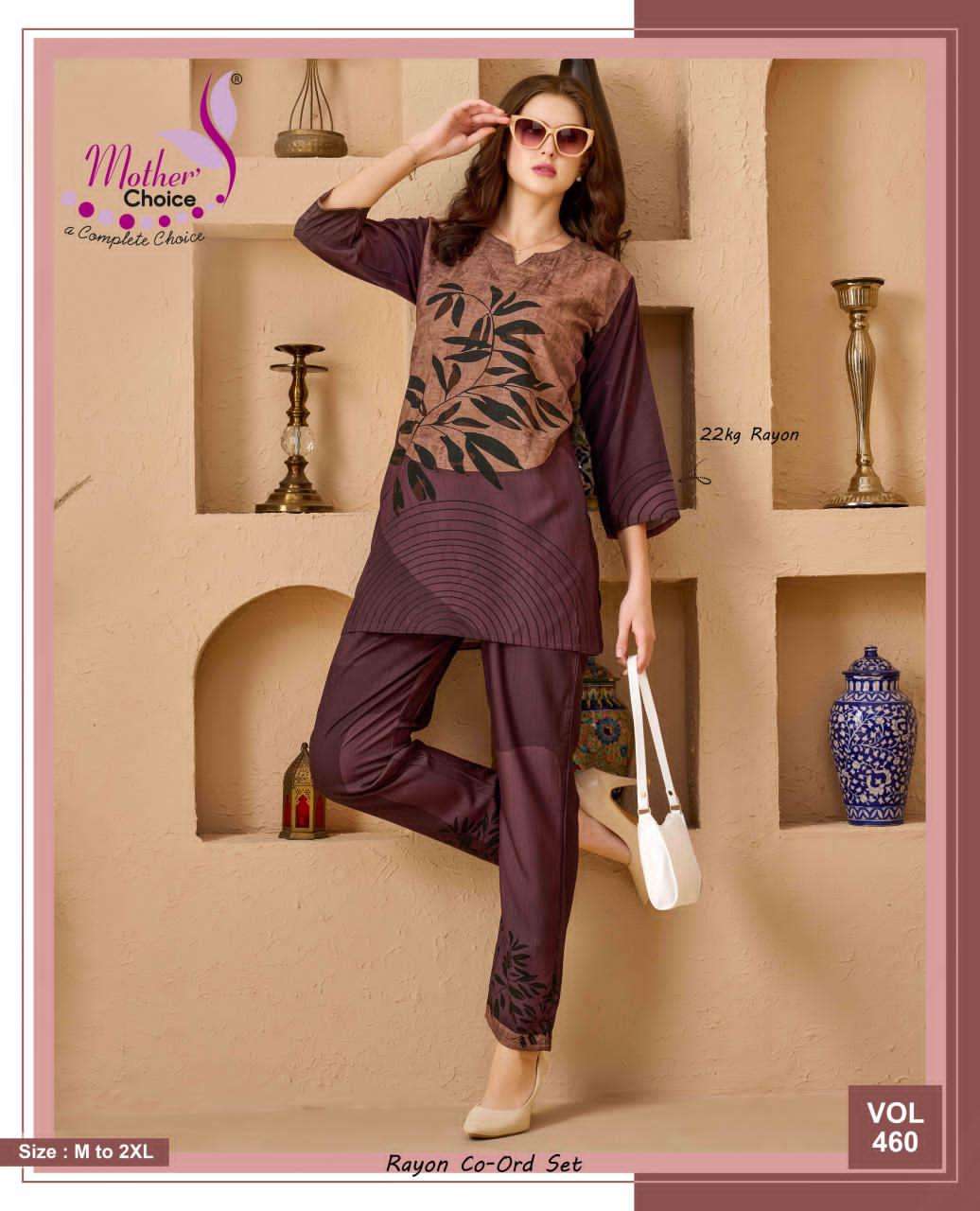 Mother Choice Vol 460 Rayon Printed Co Ord Set