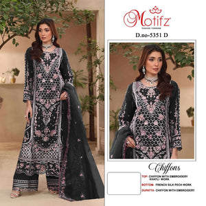 MOTIFZ 5351 Chiffon Pakistani Suit