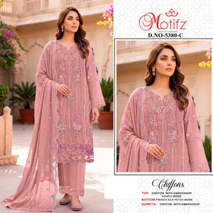 MOTIFZ 5380 Chiffon Pakistani Suit Set