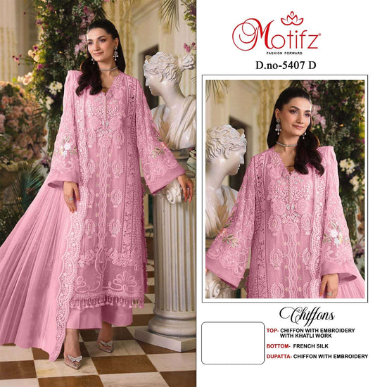 Motifz 5407 Chiffon Embroidery Pakistani Suit