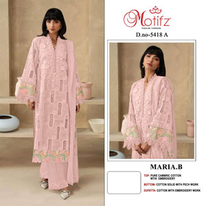 Motifz 5418 Cambric Cotton Embroidered Pakistani Salwar Suit