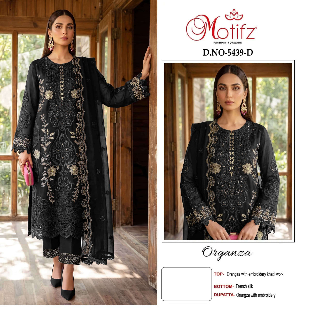 MOTIFZ 5439 Organza Embroidered Pakistani Suit