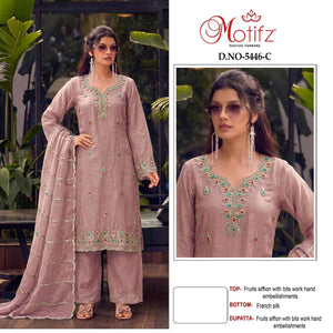 MOTIFZ 5446 Chiffon Embroidery Pakistani Suit