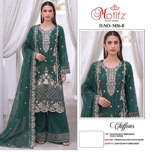 MOTIFZ 5456 Chiffon Embroidered Pakistani Suit