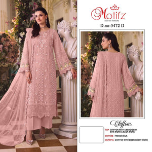 MOTIFZ 5472 Chiffon Embroidery Pakistani Suit