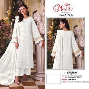 MOTIFZ 5472 Chiffon Embroidery Pakistani Suit