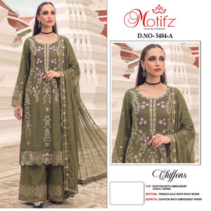 MOTIFZ 5484 Chiffon Embroidered Dress Material