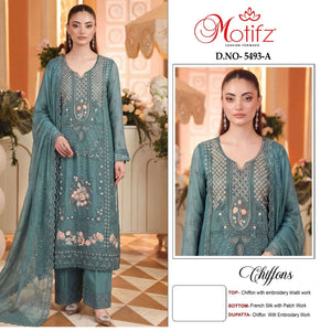 MOTIFZ 5495 Chiffon Pakistani Suit - Amrah Wholesale