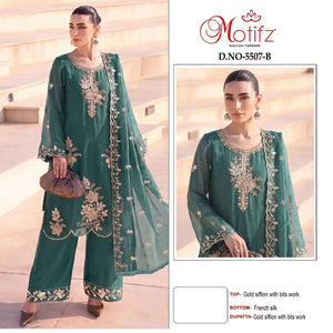 MOTIFZ 5507 Premium Embroidery Chiffon Pakistani Suit