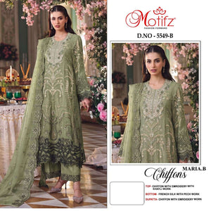 Motifz 5549 Chiffon Embroidered Pakistani Salwar Suit