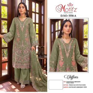 Motifz 5558 Chiffon Embroidered Pakistani Suit