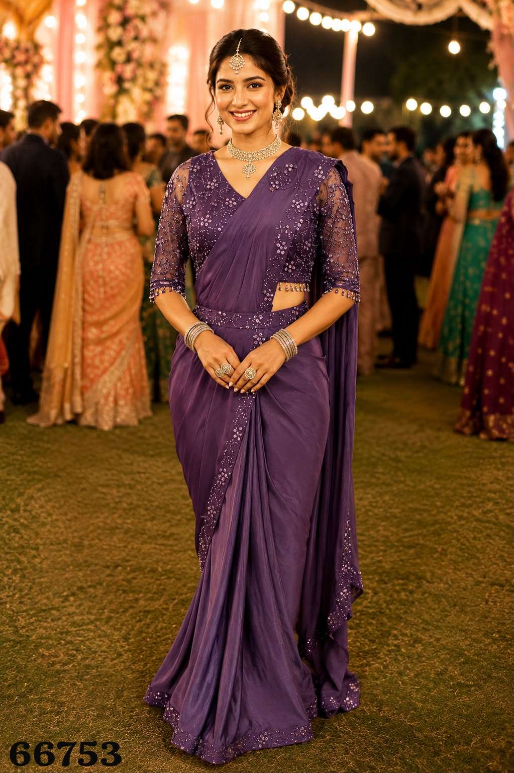 MRUDANGI Anvika Premium Lycra Ready To Wear Saree