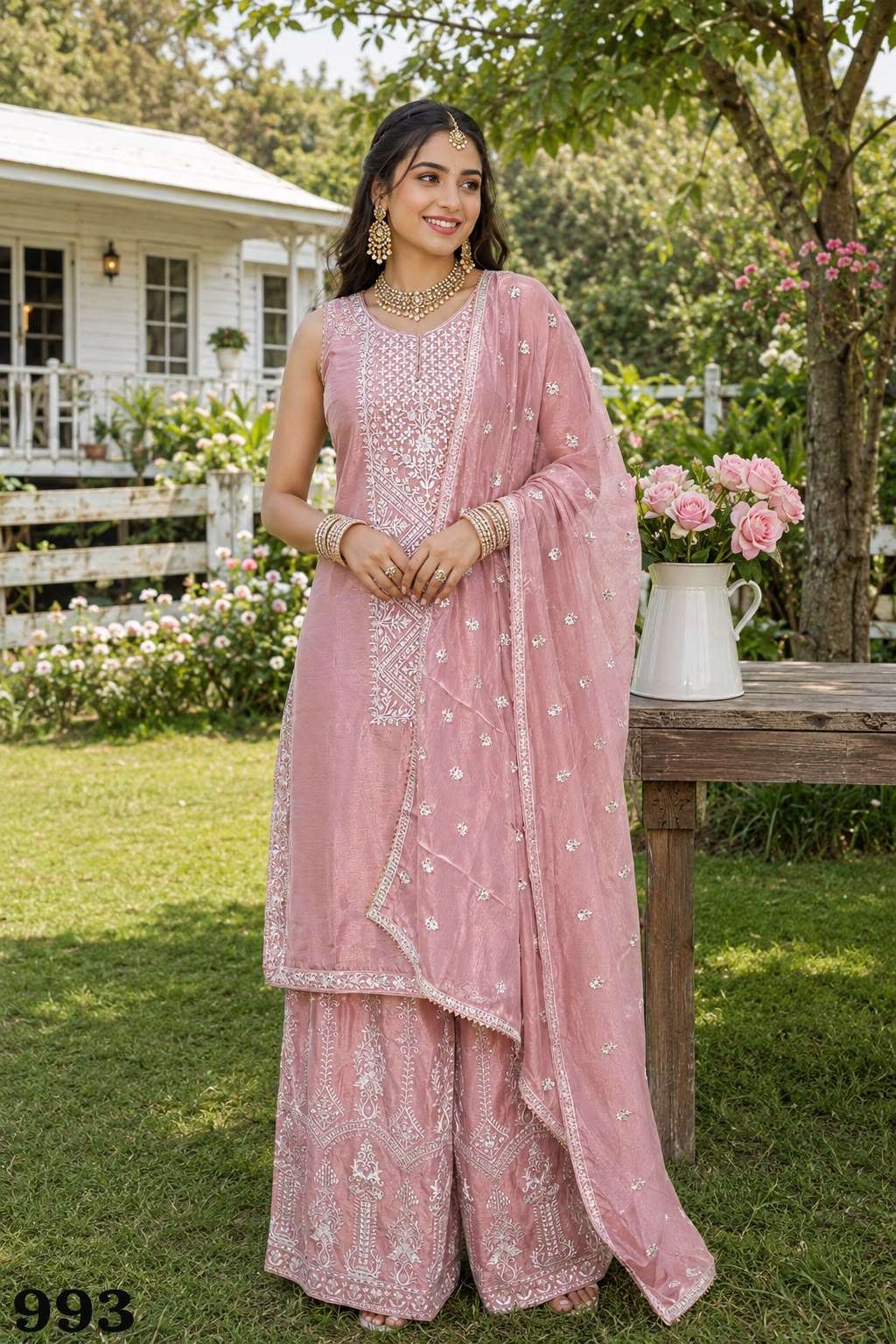 Mrudangi Ayesha Chinon Silk Salwar Suit Set - Amrah Wholesale