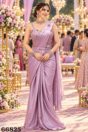 Mrudangi Banno Satin Silk Ready To Wear Saree