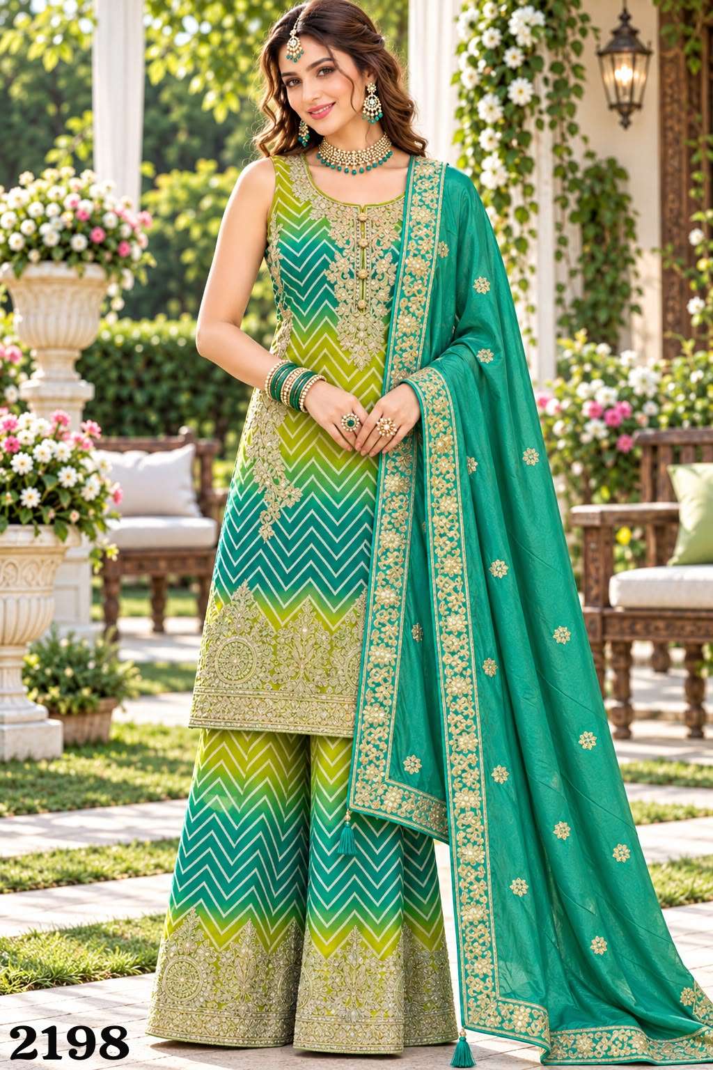 Mrudangi Deewani Chinon Embroidered Work Stitched Salwar Suit