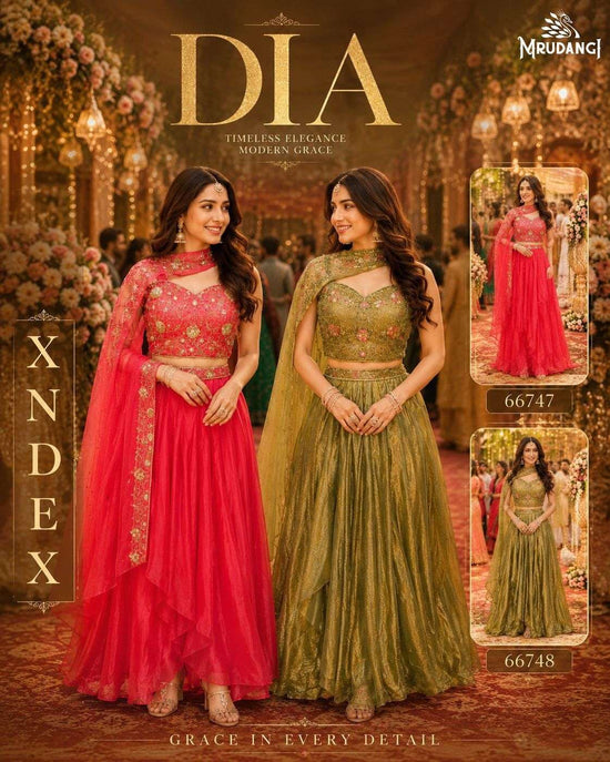 MRUDANGI DIA PREMIUM Fendy Satin Lehenga