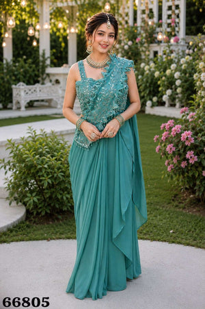 MRUDANGI DIVINE Premium Georgette Saree