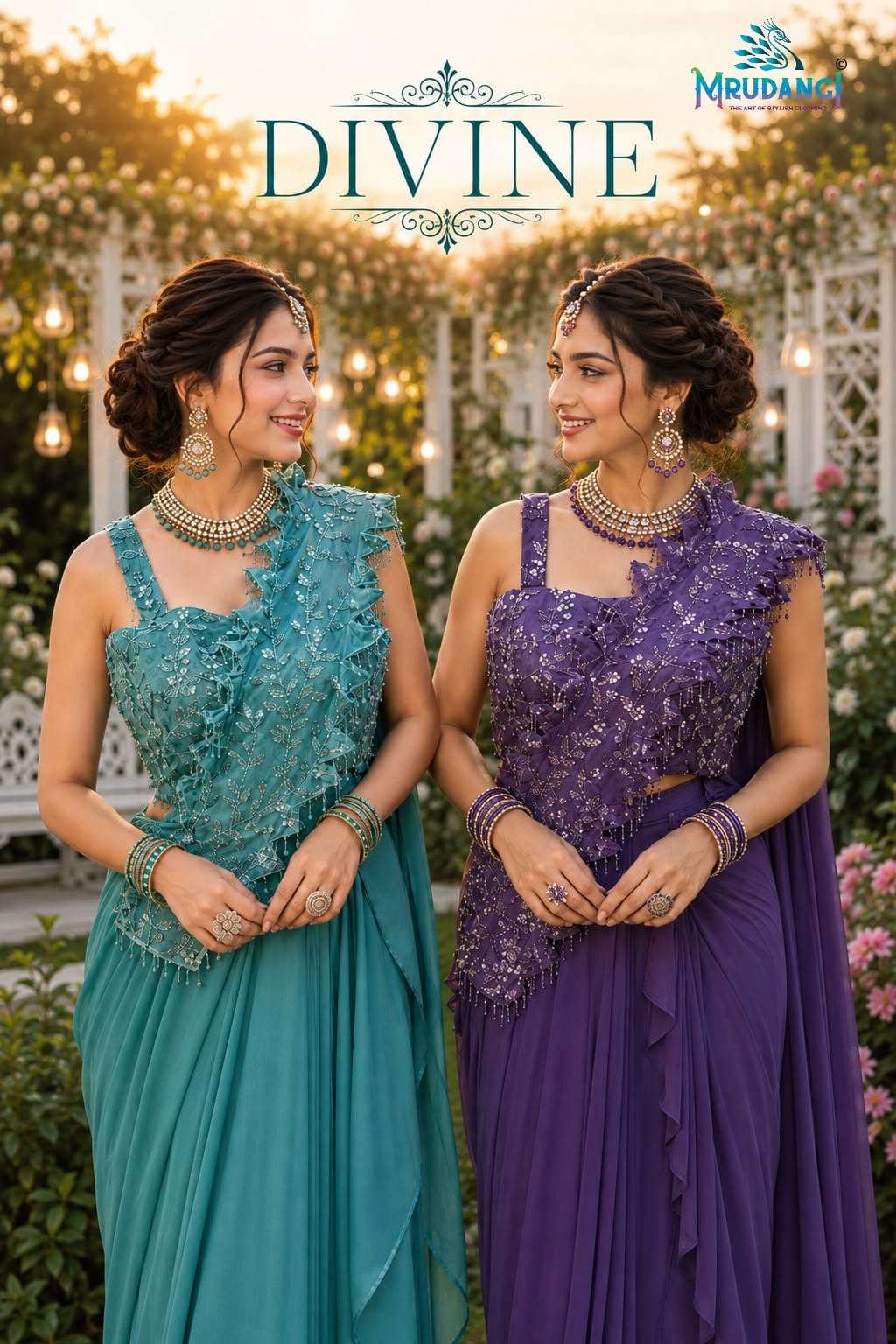 MRUDANGI DIVINE Premium Georgette Saree - Amrah Wholesale