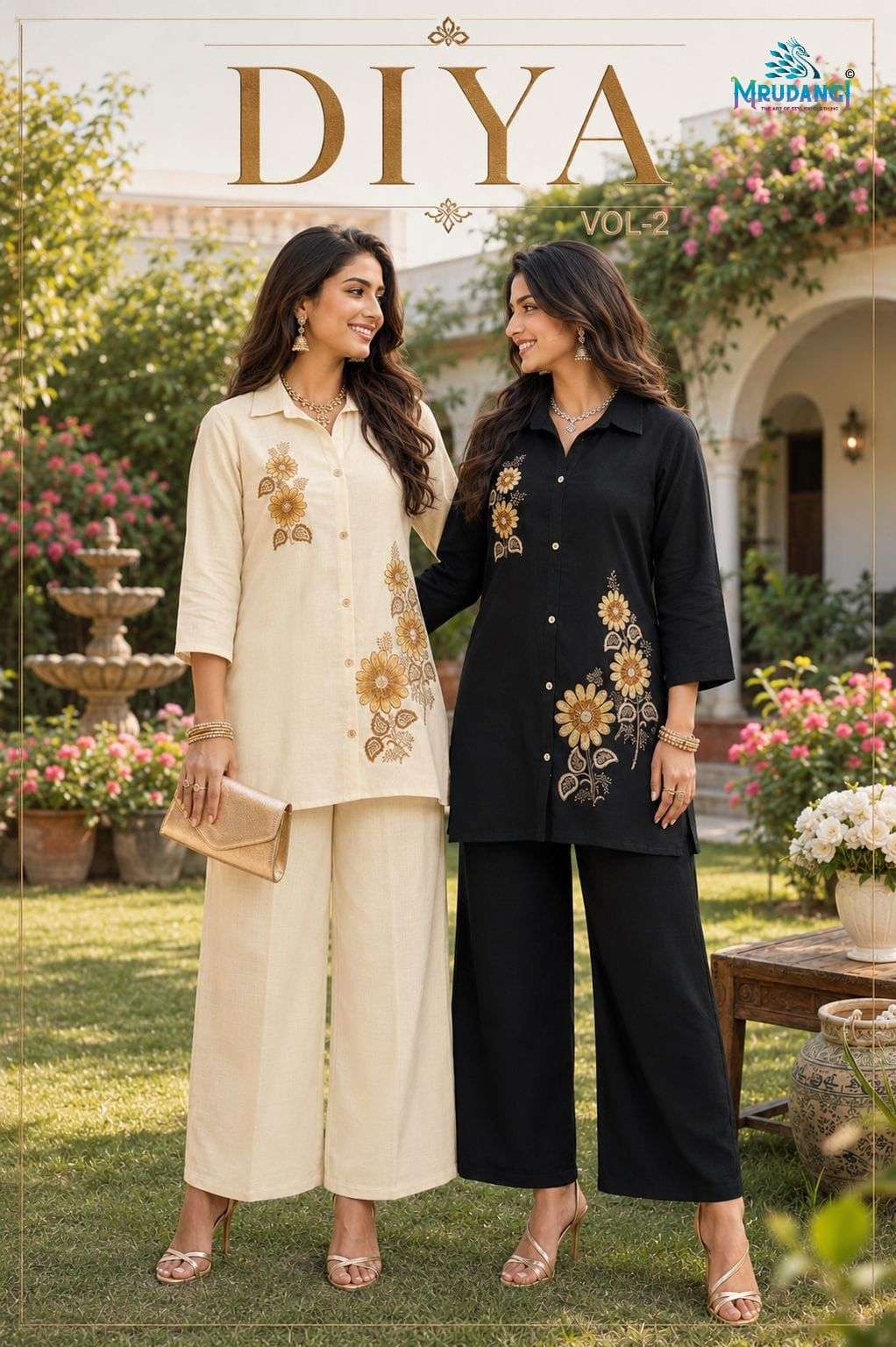 MRUDANGI DIYA VOL-2 Premium Fancy Embroidered Co-Ord Set - Amrah Wholesale