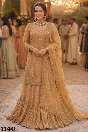 MRUDANGI ELANCE Premium Georgette Stone Work Stitched Lehenga - Amrah Wholesale