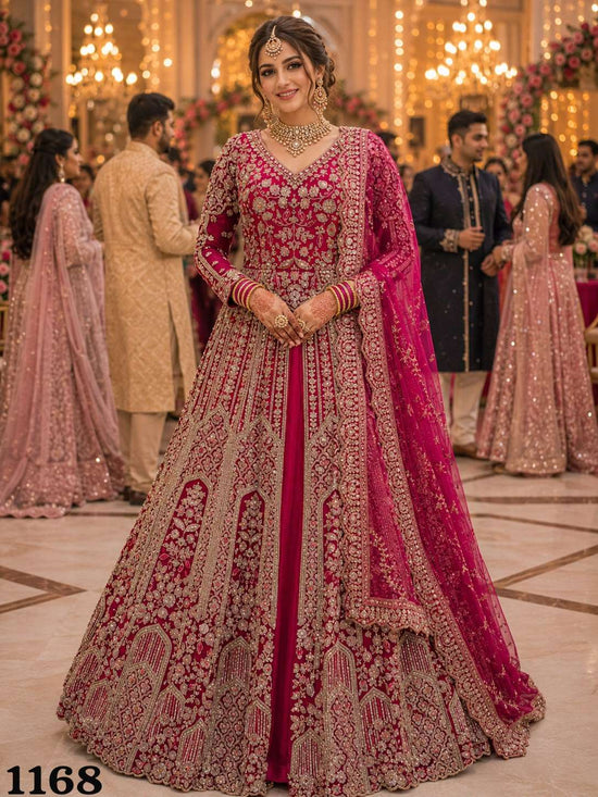 Mrudangi Eliza Vol-2 Premium Net Embroidered Stone Work Bridal Lehenga