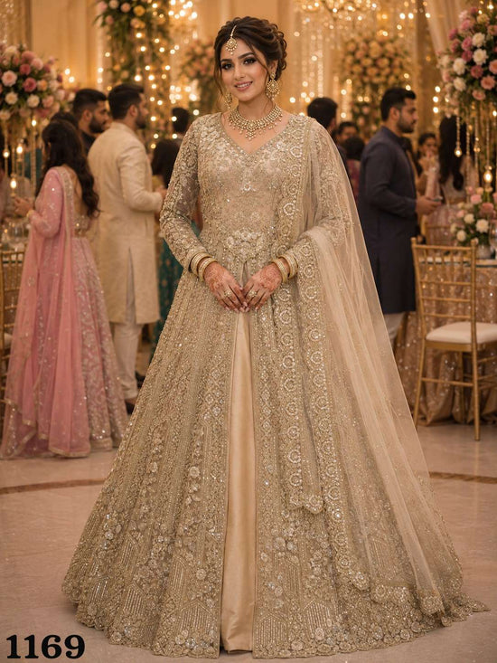 Mrudangi Eliza Vol-2 Premium Net Embroidered Stone Work Bridal Lehenga