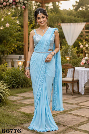 MRUDANGI EMMA Premium Lycra Ready-to-Wear Stitched Saree Wholesale Collection - Amrah Wholesale