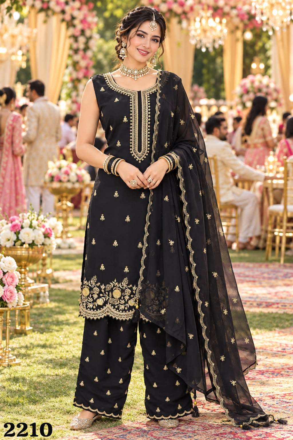 Mrudangi Gauhar Georgette Embroidered Sequence Work Salwar Suit