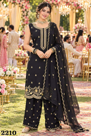 Mrudangi Gauhar Georgette Embroidered Sequence Work Salwar Suit
