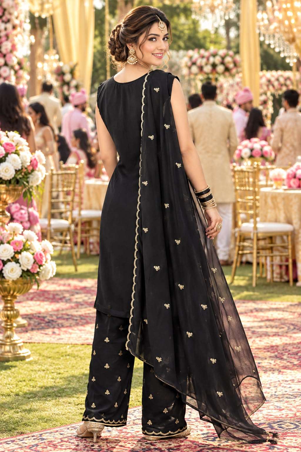 Mrudangi Gauhar Georgette Embroidered Sequence Work Salwar Suit