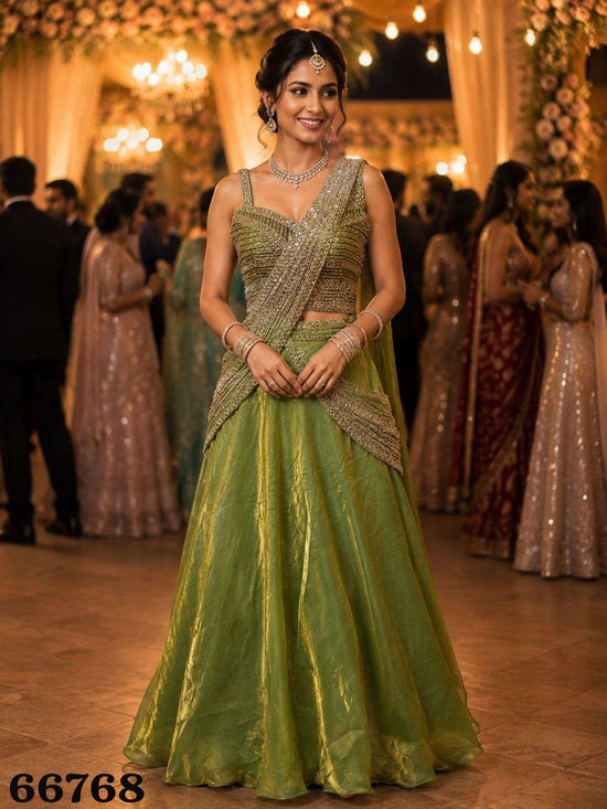 MRUDANGI GINNI Fendy Silk Embroidery Work Lehenga - Amrah Wholesale