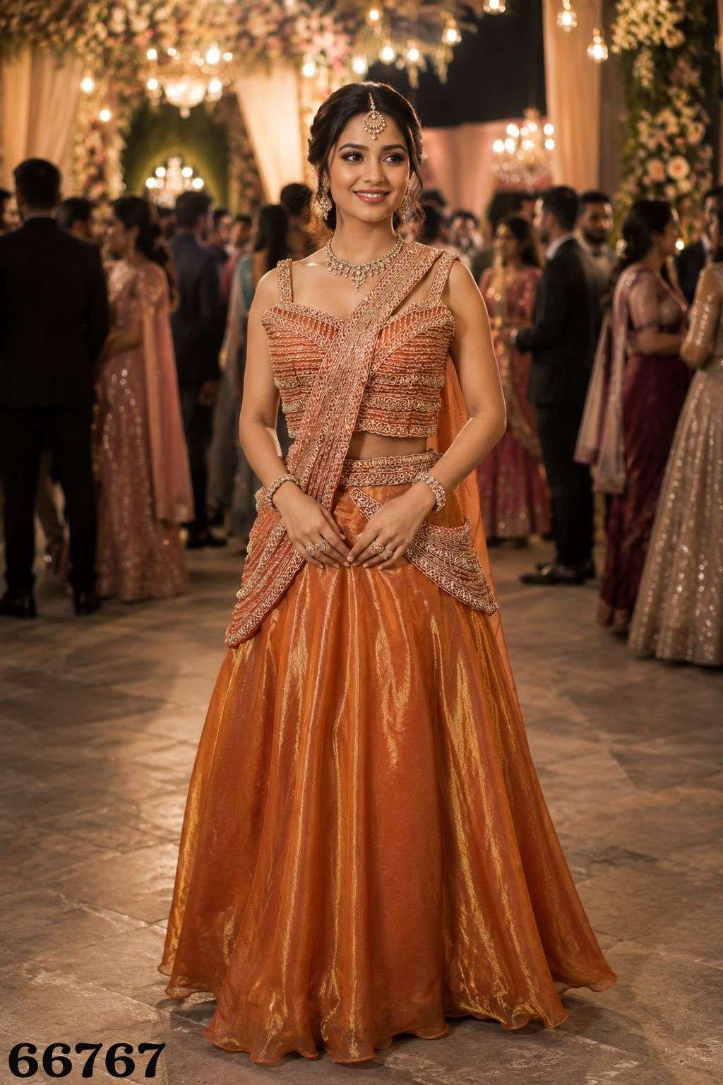 MRUDANGI GINNI Fendy Silk Embroidery Work Lehenga - Amrah Wholesale