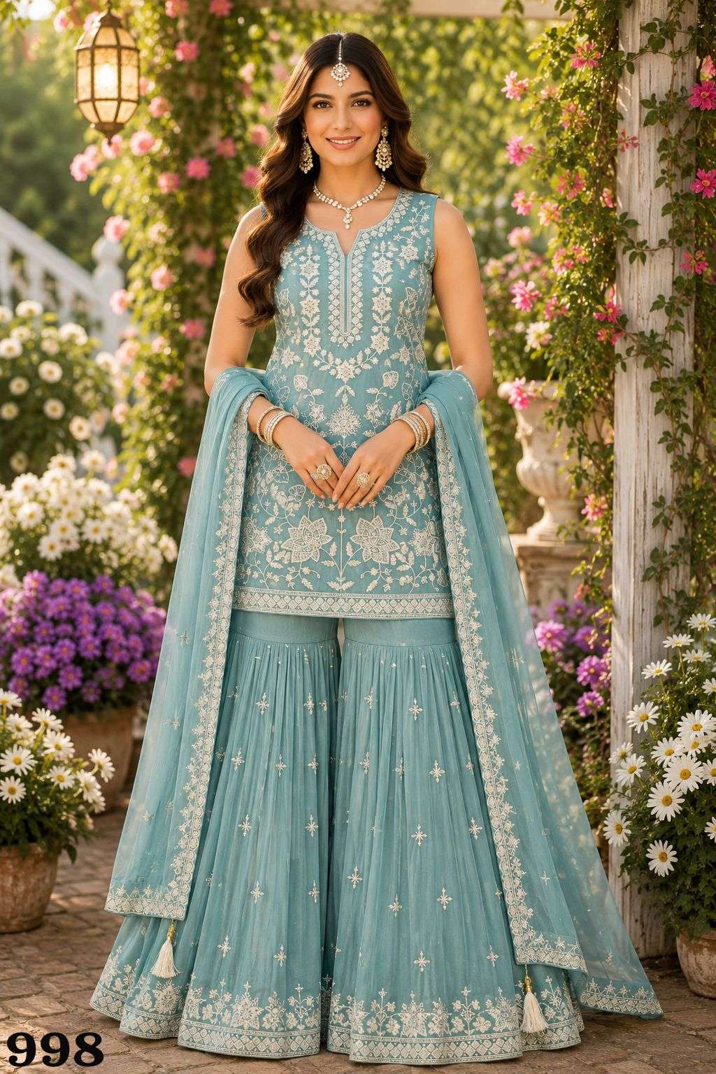 Mrudangi Glory Premium Chiffon Salwar Suit Set - Amrah Wholesale