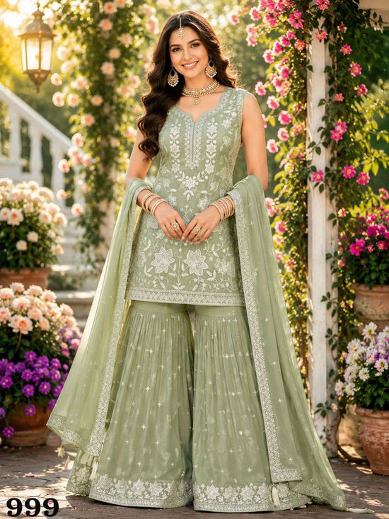 Mrudangi Glory Premium Chiffon Salwar Suit Set - Amrah Wholesale