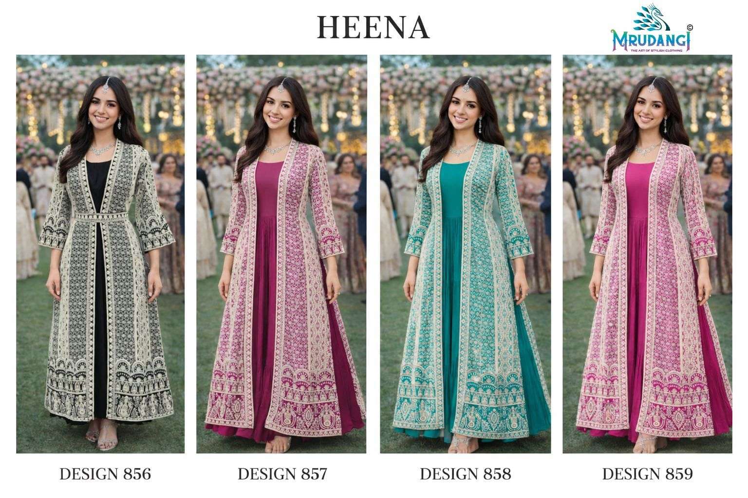 MRUDANGI HEENA 4 Gown Wholesale Catalogue